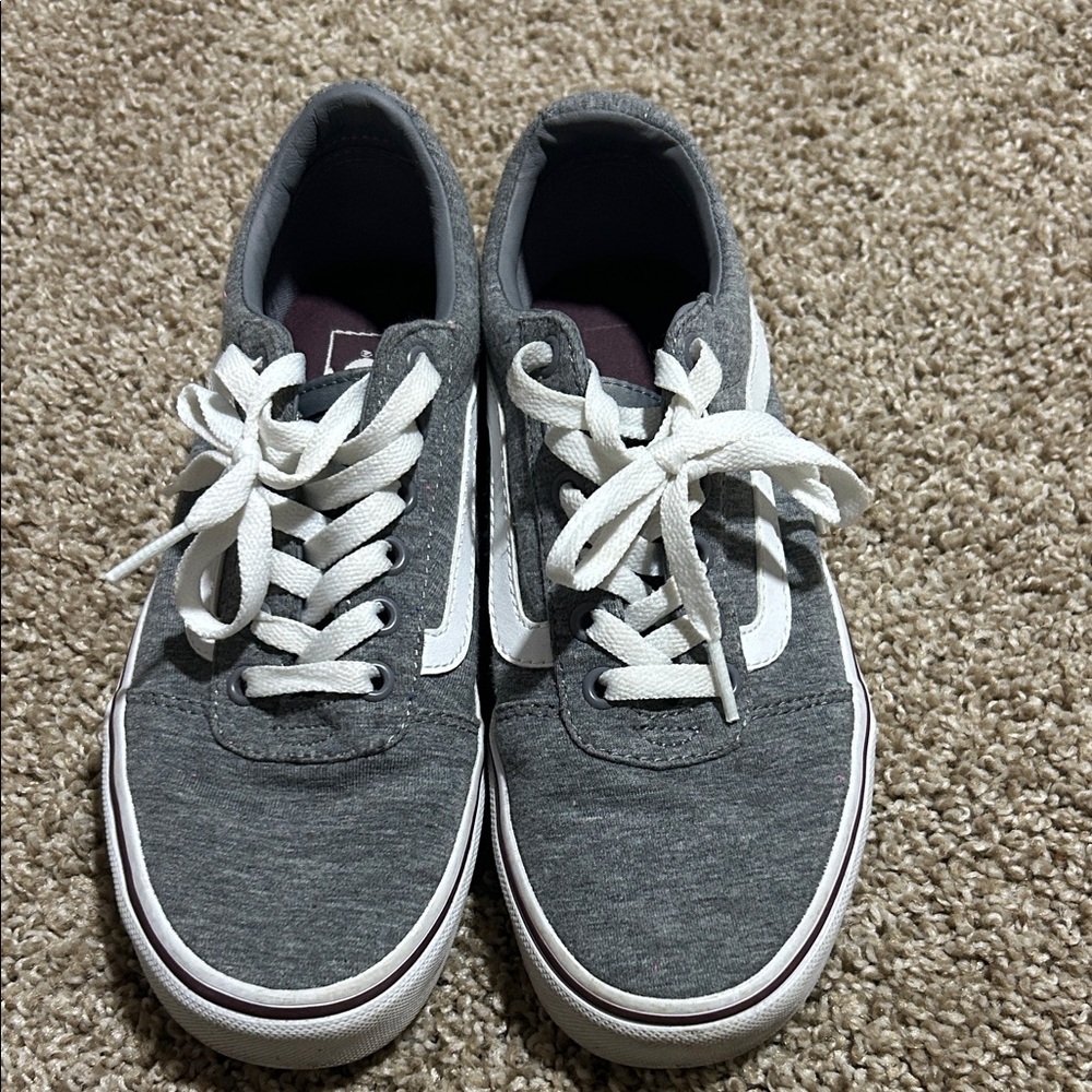 Vans Gray and White Sneakers